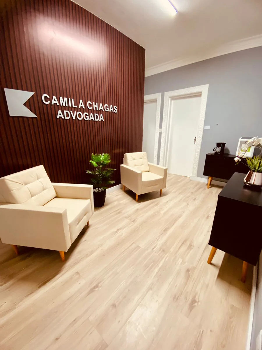 Recepção do escritório da Dra. Camila Chagas em São Paulo